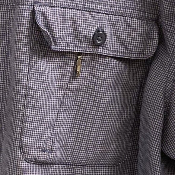 North Face Mens Shirt Sz Lg Short Sleeves Button Down Black Gray check - Picture 5 of 8